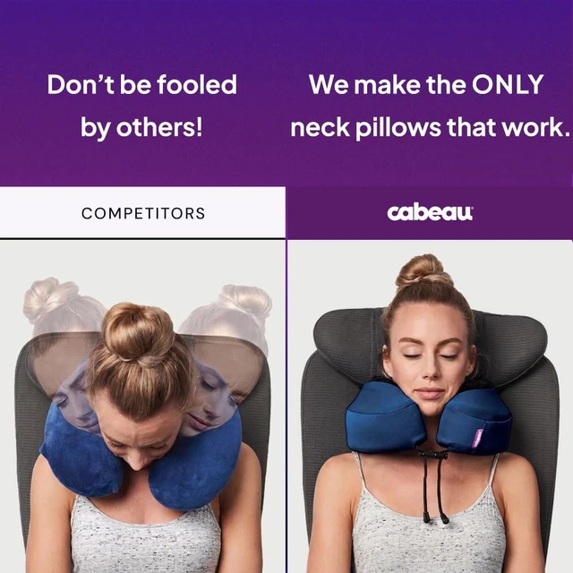 Alt view image 3 of 7 - Evolution S3 Travel Pillow - Memory Foam Neck Pillow for Airplane and Long Flights with Seat Straps for Head and Neck Support, 360 Degree Support (Steel Grey)