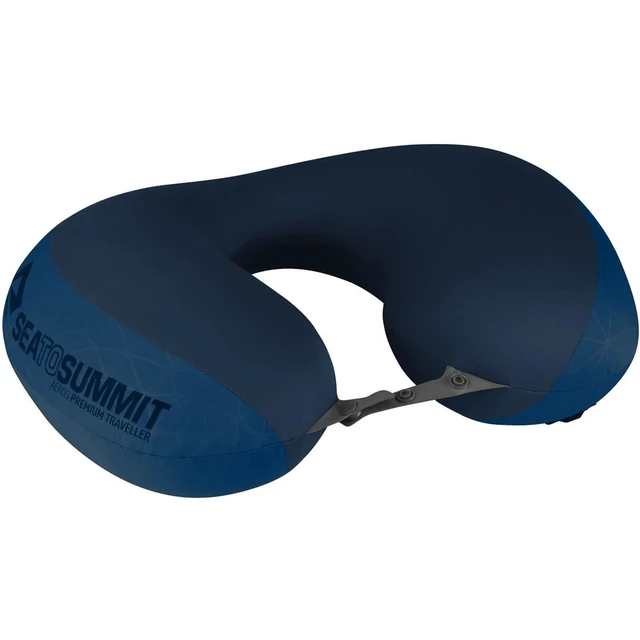 Alt view image 4 of 7 - Aeros Premium Traveller Inflatable Neck Pillow, Navy Blue | Luxurious, lightweight inflatable neck pillow with an ergonomic shape delivers max comfort for airplane and car travel