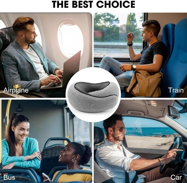 Alt view image 4 of 6 - Travel Pillow for Airplanes, 2026 New Memory Foam Neck Pillow with Chin Wrap for Traveling, Suitable for Airplanes, Offices and Cars