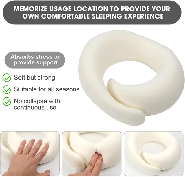 Alt view image 6 of 6 - Travel Pillow for Airplanes, 2026 New Memory Foam Neck Pillow with Chin Wrap for Traveling, Suitable for Airplanes, Offices and Cars