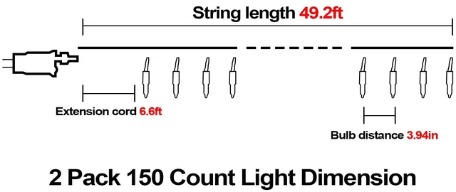 Alt view image 5 of 7 - Orange Halloween String Lights Fall Outdoor Decor, 2 Pack 150 LED | 8 Modes, Connectable, Waterproof Design, Plug In, 3 Amp Fuse, Autumn Harvest Accent, Window Patio Yard Holiday Garland