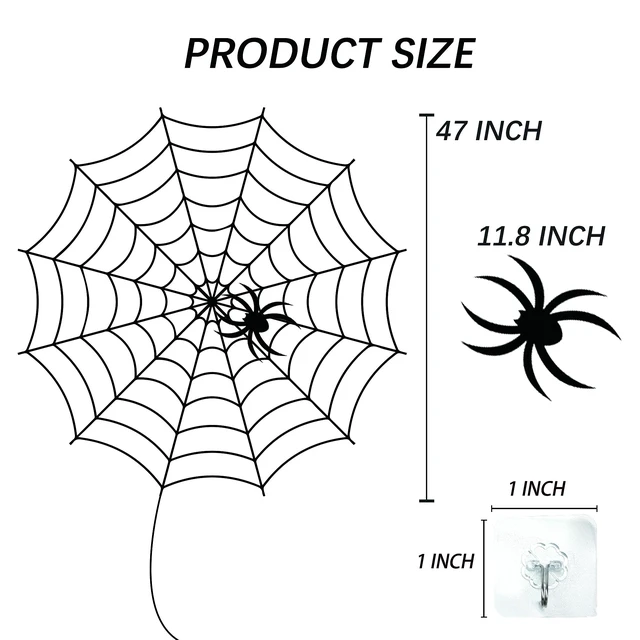 Alt view image 7 of 7 - Halloween 80 LED Orange Spider Web Lights with Spider, Battery Powered 8 Modes Light up Cobweb Halloween Decorations for Indoor Ourdoor Garden Yard Home Patio (Orange)