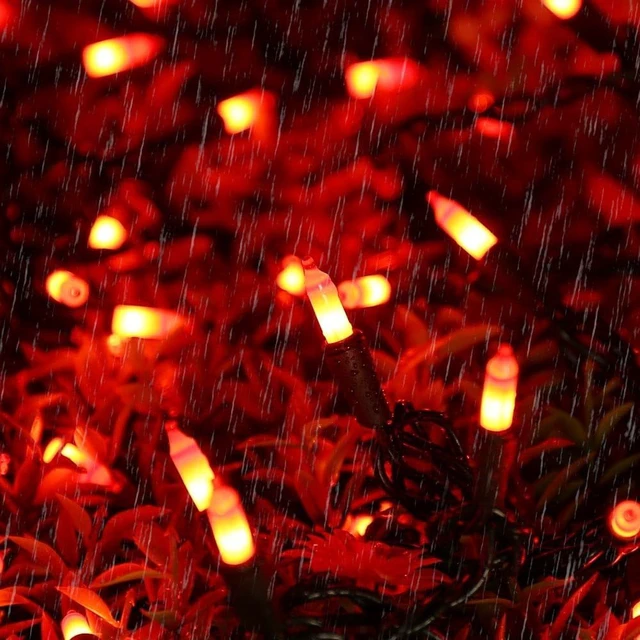 Alt view image 7 of 7 - Orange Halloween Lights, 21.3ft 100-ct Incandescent Halloween String Lights Connectable, UL Certified Orange Light String, Black Wire Mini Light Set for Fall Season Holiday Thanksgiving Tree