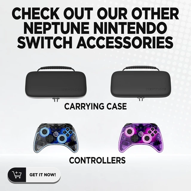 Alt view image 7 of 7 - Protective Shell Carrying Case For Nintendo Switch/OLED - Protection Kit w/ Game Cartridge Holder, Water-Resistant Shell, Microfiber Towel & Screen Protector, Ultimate Travel Companion Bundle
