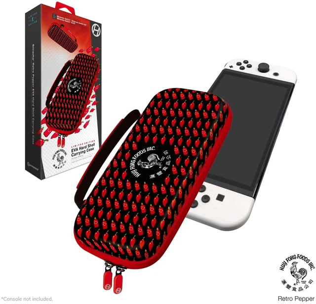 Main image of Limited Edition Official Sriracha EVA Hard Shell Console, Travel Carrying Case Officially Licensed - For Nintendo Switch® OLED Model/Nintendo Switch Lite®/Nintendo Switch® (Retro Pepper)