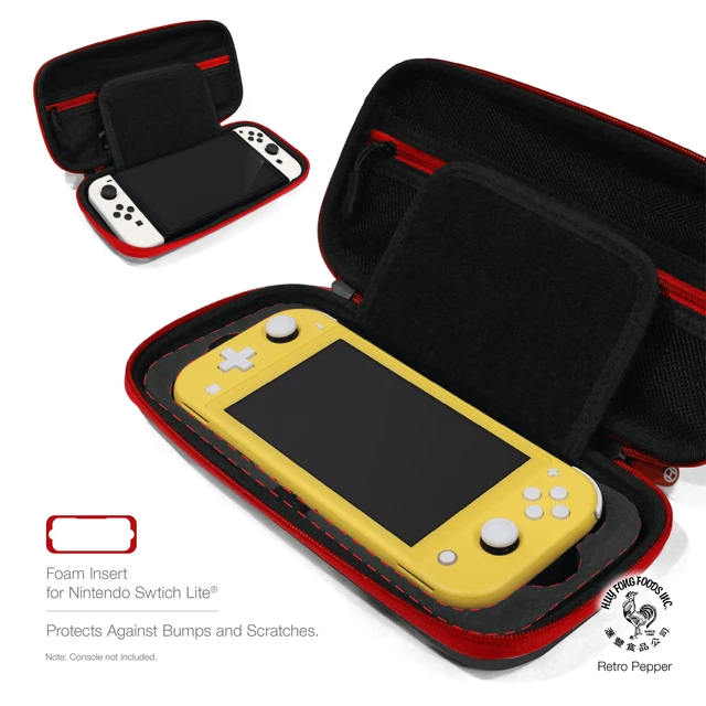 Alt view image 5 of 7 - Limited Edition Official Sriracha EVA Hard Shell Console, Travel Carrying Case Officially Licensed - For Nintendo Switch® OLED Model/Nintendo Switch Lite®/Nintendo Switch® (Retro Pepper)