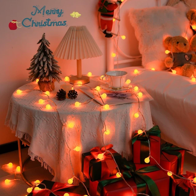 Alt view image 2 of 7 - Connectable 100 LED Globe Orange Halloween Lights Indoor | Halloween String Lights Plug in with Remote, 33ft 8 Modes Orange Christmas Lights Outdoor for Thanksgiving Party Fall Decor
