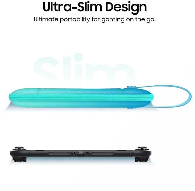Alt view image 3 of 7 - Ultra Slim Protective Carrying Case for Nintendo Switch 2 (2025) | Anti-Crush Joy-Con Protection, 10 Game Card Slots, Amiibo Cards Storage Bag, Travel & Everyday Essential, Blue