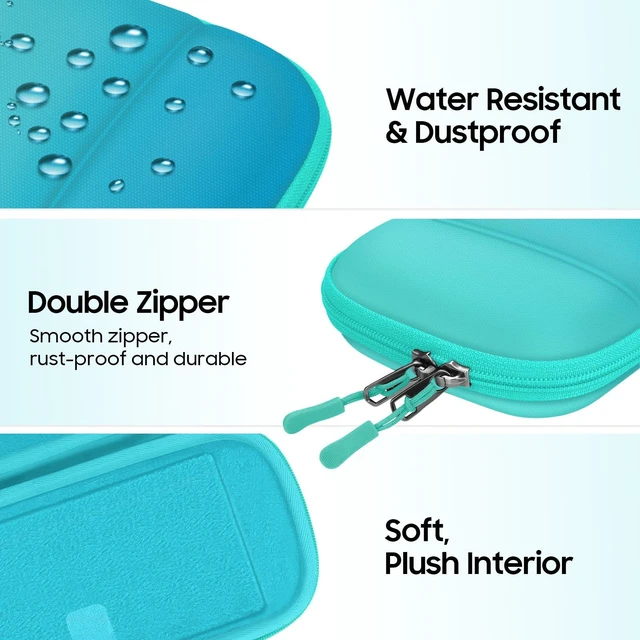 Alt view image 5 of 7 - Ultra Slim Protective Carrying Case for Nintendo Switch 2 (2025) | Anti-Crush Joy-Con Protection, 10 Game Card Slots, Amiibo Cards Storage Bag, Travel & Everyday Essential, Blue