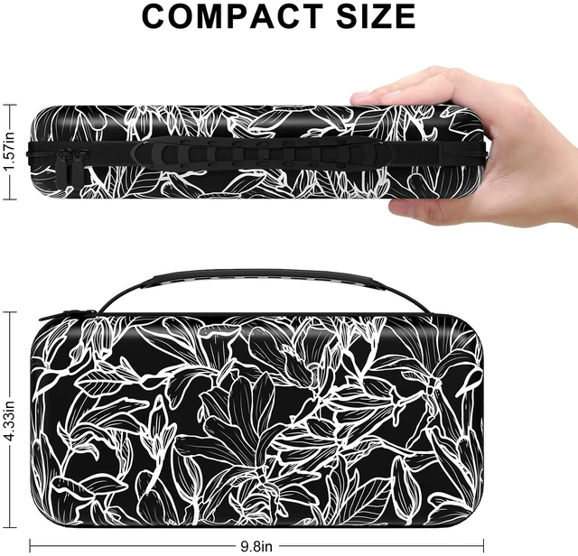 Alt view image 5 of 7 - Carrying Case for Nintendo Switch OLED 2021/2017, Hard Shell Cover | Hard Shell Protective Switch Case, Portable Travel Storage Bag with Pockets and Game Holder for Console Joy-Con & Accessories