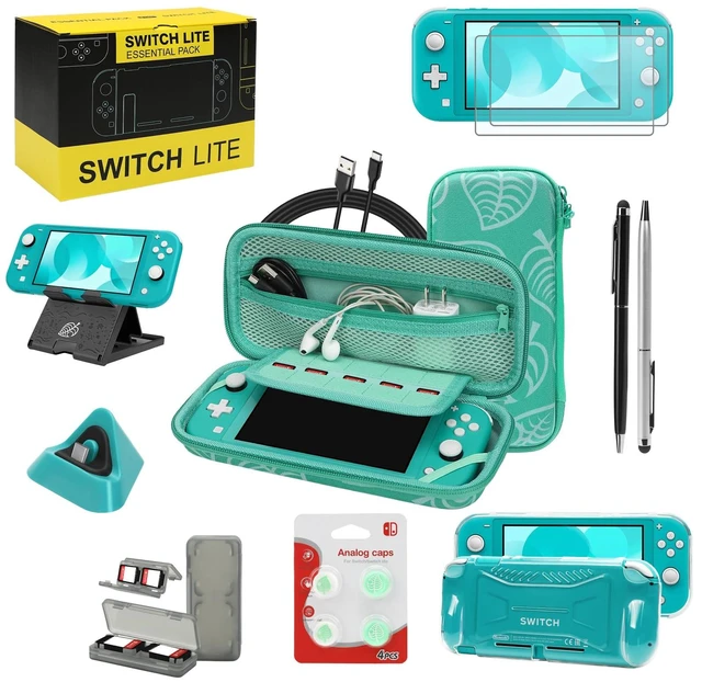 Main image of Switch Lite Case 16-in-1 Accessories Bundle for Nintendo Switch Lite (2019) | Carrying Case,TPU Case Cover with Screen Protector,Charging Dock,Playstand,Game Card Case,USB Cable,Stylus,Thumb Grip Caps