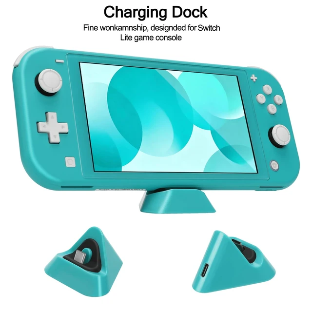 Alt view image 4 of 7 - Switch Lite Case 16-in-1 Accessories Bundle for Nintendo Switch Lite (2019) | Carrying Case,TPU Case Cover with Screen Protector,Charging Dock,Playstand,Game Card Case,USB Cable,Stylus,Thumb Grip Caps
