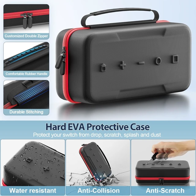 Alt view image 5 of 7 - Carrying Case for 2025 Nintendo Switch 2, Switch Travel Carry Case | Large Storage Holds Joycon 2 & AC Adapter, Hard Shell Protective Pouch Bag with 24 Games Slots for NS2 Console & Accessories