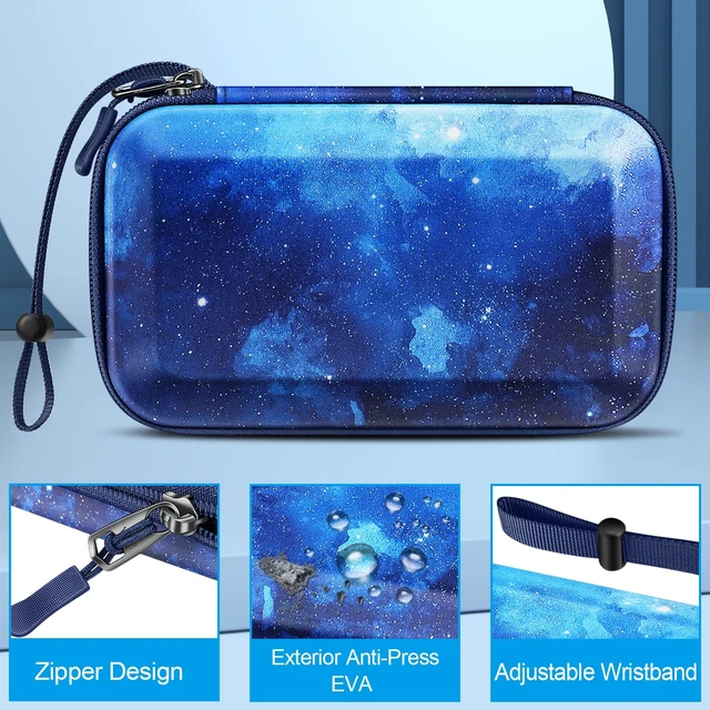 Alt view image 2 of 7 - Carrying Case for Nintendo New 2DS XL LL/New 3DS / 2DS / 3DS XL LL | Shockproof, Hard Shell Protective Cover, Portable Travel Storage Bag, Game Card Slots & Inner Pocket, Starry Sky