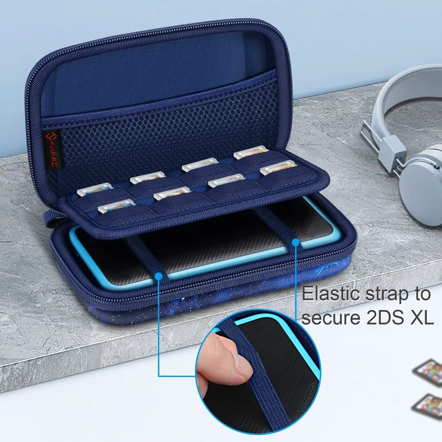 Alt view image 4 of 7 - Carrying Case for Nintendo New 2DS XL LL/New 3DS / 2DS / 3DS XL LL | Shockproof, Hard Shell Protective Cover, Portable Travel Storage Bag, Game Card Slots & Inner Pocket, Starry Sky