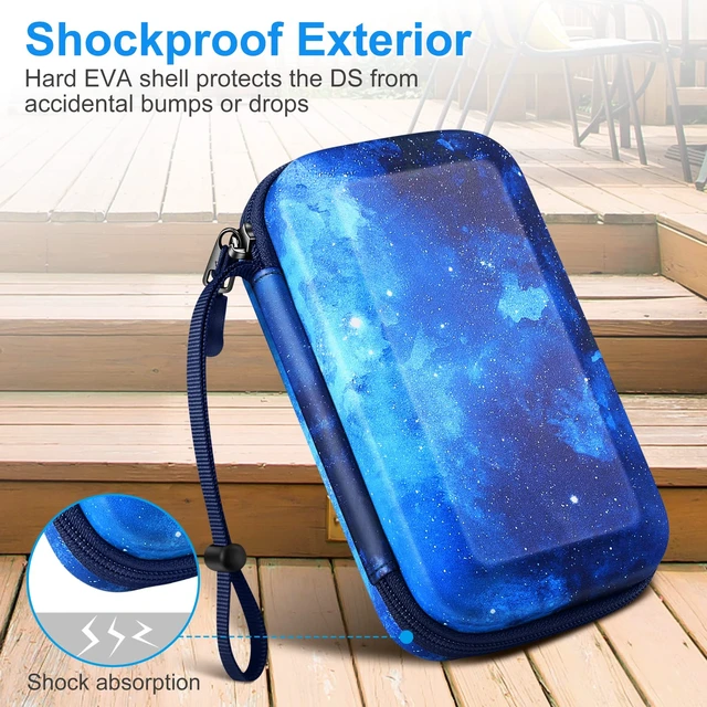 Alt view image 5 of 7 - Carrying Case for Nintendo New 2DS XL LL/New 3DS / 2DS / 3DS XL LL | Shockproof, Hard Shell Protective Cover, Portable Travel Storage Bag, Game Card Slots & Inner Pocket, Starry Sky