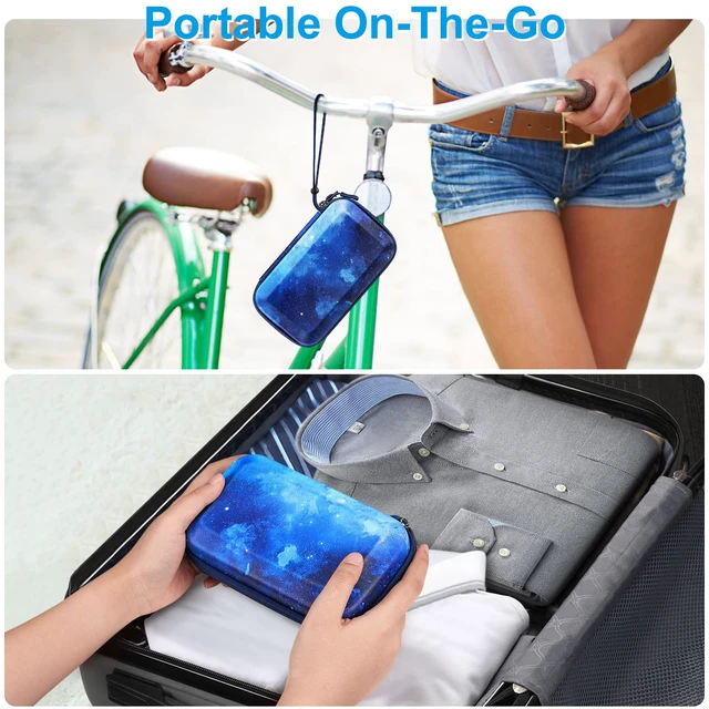 Alt view image 7 of 7 - Carrying Case for Nintendo New 2DS XL LL/New 3DS / 2DS / 3DS XL LL | Shockproof, Hard Shell Protective Cover, Portable Travel Storage Bag, Game Card Slots & Inner Pocket, Starry Sky