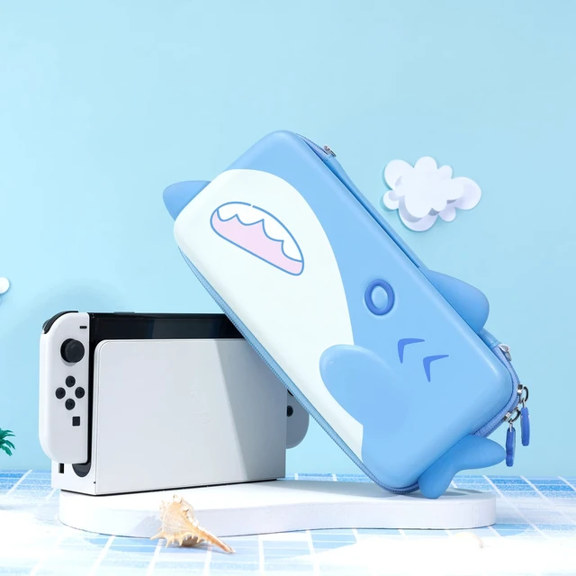 Alt view image 5 of 7 - Shark Carry Case Compatible with Switch/Switch OLED - Portable Hardshell Slim Travel Carrying Case fit Switch Console & Game Accessories -- Shark