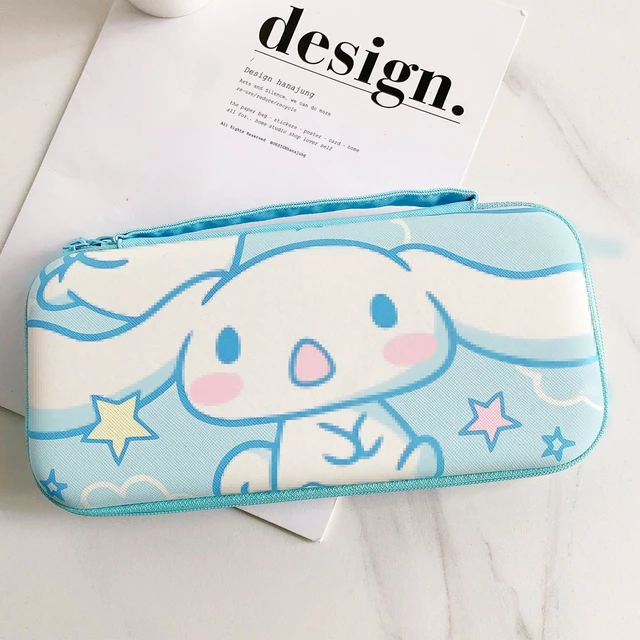 Alt view image 6 of 6 - Carrying Case for Nintendo Switch & OLED Mode, Cute Portable Travel Bag with 10 Game Card Slots Inner Storage Bag for Nintendo Switch Console Joy-Con & Accessories, Blue