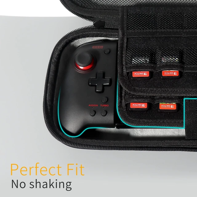 Alt view image 4 of 7 - Hori Split Pad Pro Case - ZBRO Hard Shell Case for Nintendo Switch Split Pad Pro Controller - Support 20 Game Slots / Button Protection/ Large Capacity