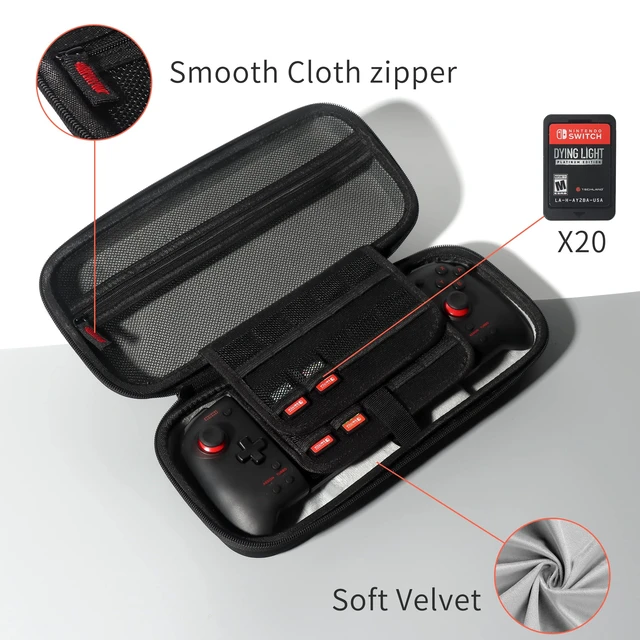 Alt view image 5 of 7 - Hori Split Pad Pro Case - ZBRO Hard Shell Case for Nintendo Switch Split Pad Pro Controller - Support 20 Game Slots / Button Protection/ Large Capacity