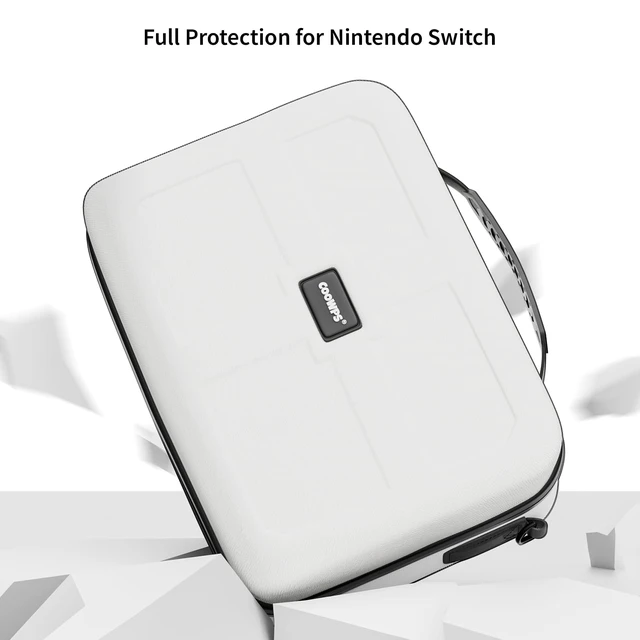 Alt view image 4 of 7 - COOWPS Switch Case for Nintendo Switch & OLED Model, Travel Storage Case | 18 Game Slots, Hard Shell Full Protection, Portable Travel-Friendly, Water-Resistant, for Dock & Pro Controller Accessories