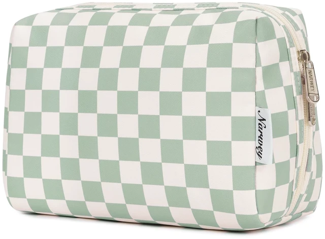 Main image of Makeup Bag Travel Toiletry Bag, Cosmetic Bag for Women Girls | Wide-open, Cute Patterns, Gifts, Make up Bag, Pouch Purse, 5 Organized Pockets for Toiletries, Cosmetics, Brush, Essentials