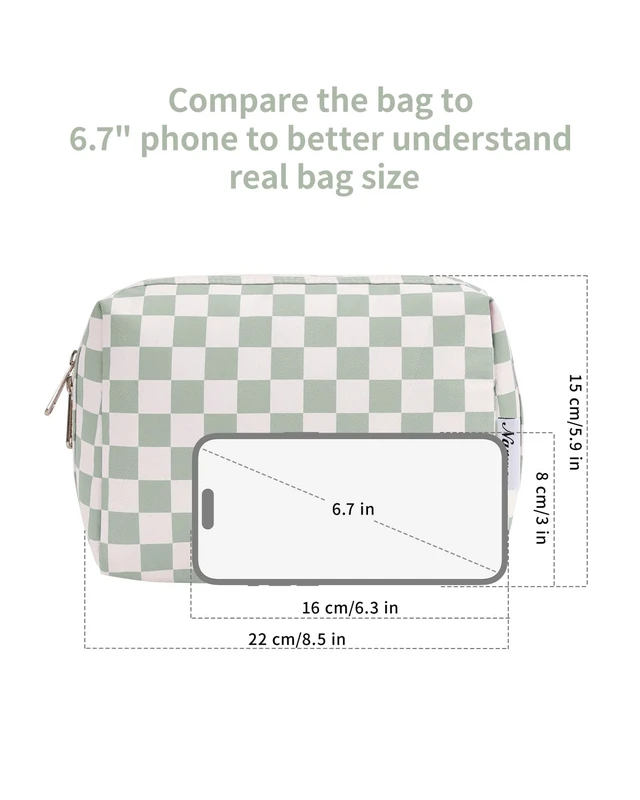 Alt view image 5 of 7 - Makeup Bag Travel Toiletry Bag, Cosmetic Bag for Women Girls | Wide-open, Cute Patterns, Gifts, Make up Bag, Pouch Purse, 5 Organized Pockets for Toiletries, Cosmetics, Brush, Essentials