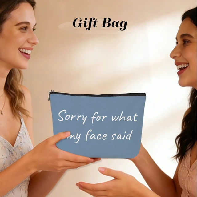 Alt view image 5 of 6 - Funny Gifts for Women Makeup Bag Cosmetic Bag Gag Gifts Funny Adult Sarcastic Humor Travel Toiletry Makeup Pouch for Teen Girls Daughter Mom Mama Birthday Friendship Christmas Thank You Gift