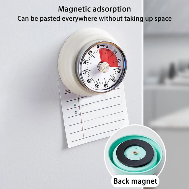 Alt view image 7 of 7 - Elegant Stainless Steel Vintage Kitchen Timer with Magnetic Attachment - 60-Minute Countdown & Audible Alarm, Perfect for Cooking, Office Tasks, and Study Sessions (01-Green)