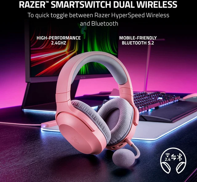 Alt view image 2 of 6 - Barracuda X Wireless Gaming & Mobile Headset, Quartz Pink | 2.4GHz + Bluetooth, Lightweight, 40mm Drivers, Detachable Mic, 50 Hr Battery