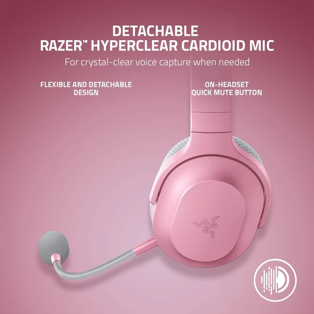 Alt view image 5 of 6 - Barracuda X Wireless Gaming & Mobile Headset, Quartz Pink | 2.4GHz + Bluetooth, Lightweight, 40mm Drivers, Detachable Mic, 50 Hr Battery