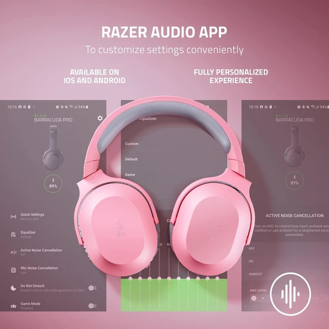 Alt view image 6 of 6 - Barracuda X Wireless Gaming & Mobile Headset, Quartz Pink | 2.4GHz + Bluetooth, Lightweight, 40mm Drivers, Detachable Mic, 50 Hr Battery