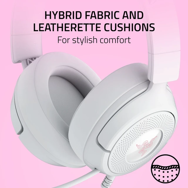 Alt view image 7 of 7 - Kraken Kitty V3 X Wired Gaming Headset, Kitty Ears, White | HyperClear Cardioid Mic, 40 mm Drivers, 7.1 Surround Sound, Comfy Ear Cushions, Cross-Platform via 3.5mm PC, PS5, Xbox