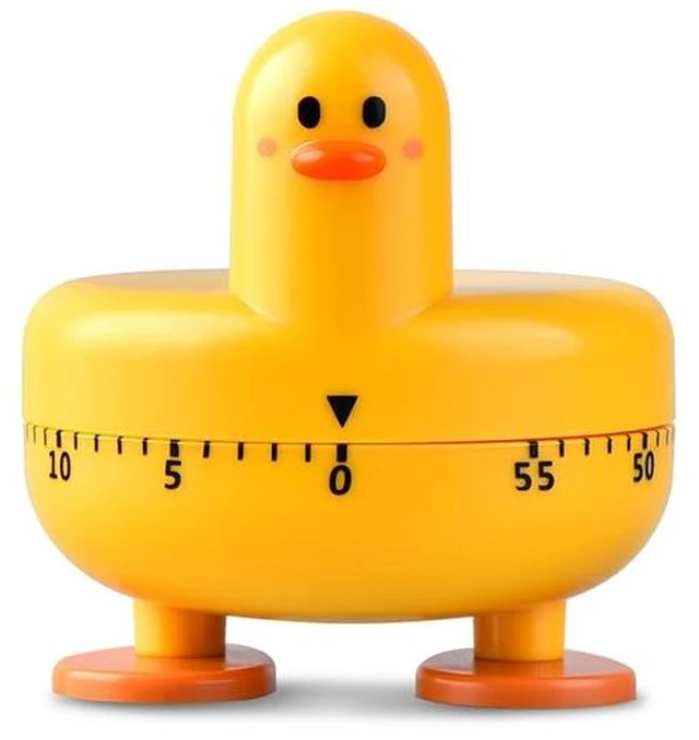 Main image of Cooking Timer Cute Duck Kitchen Timer 60 Minute Wind Up Mechanical Rotating Alarm for Kitchen Cooking Baking (Yellow)
