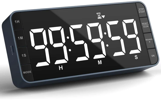 Main image of Large 7.8" Digital Timer with LED Display, Magnetic for Kitchen & Classroom | USB-C Rechargeable Timer with 99-Hour Count Up & Countdown, 3 Brightness Levels, 5 Alarm Sounds, 4 Volume Levels for Study