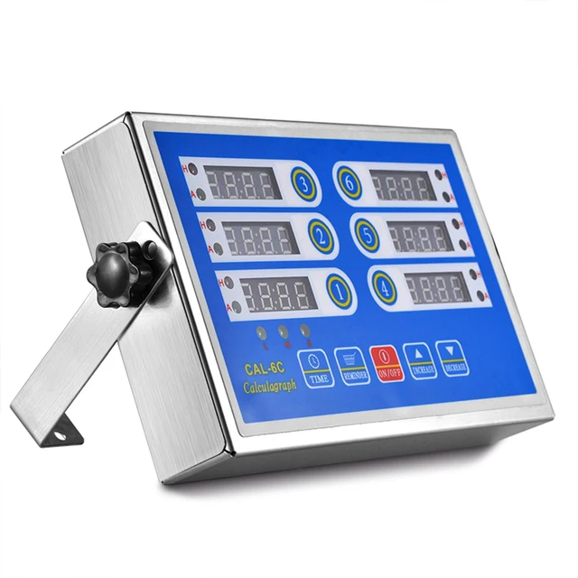 Alt view image 3 of 6 - Commercial 6 Channel Kitchen Timer Cooking Countdown with Clear Display Loud Ring Alarm Reminder for Restaurant Multiple Events