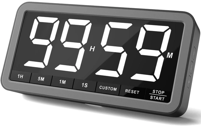 Main image of Large 7.8" Digital Timer, Magnetic LED Timer for Kitchen & Classroom | USB-C Rechargeable, Up to 99 Hours Count Up & Countdown Timer with 3 Brightness Levels, 4 Alert Modes and 3 Volume Levels