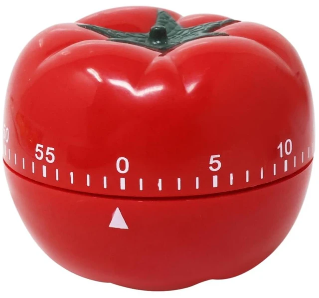 Main image of Manual Mechanical Tomato Timer -Ring Alarm Kitchen Timer for Cooking Study Gym Countdown Clock Red