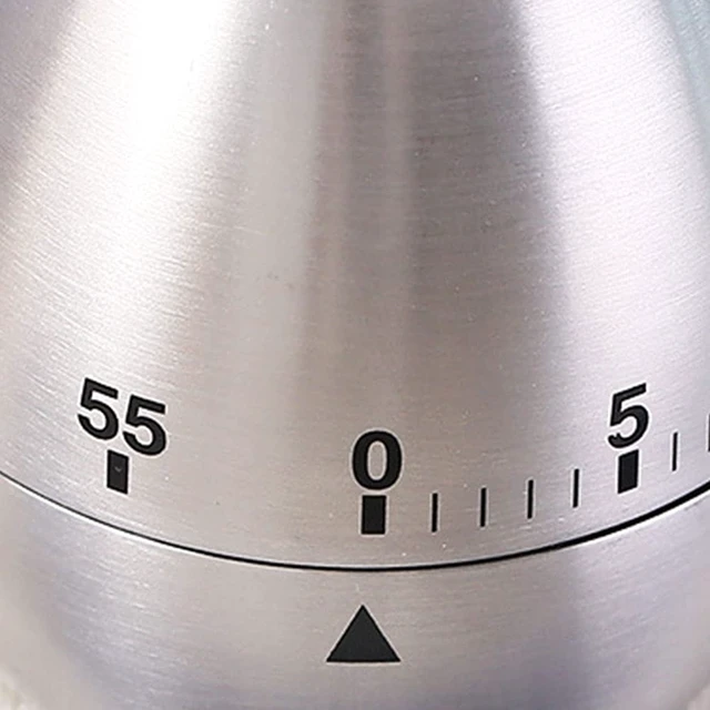 Alt view image 2 of 7 - Kitchen Timer for Cooking, Stainless Steel Egg Kitchen Timer | Mechanical Rotating Alarm 60 Minutes Count Down Time Clock for Cooking Learning, with Manual