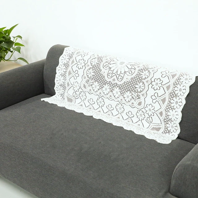 Alt view image 6 of 7 - Lace Tablecloth, Ivory White Lace Table Cloth 35.4 X 35.4inSquare Table Cloth, Vintage Embroidered Style Crochet Small Tablecloth for Summer Outdoor Tea Party Reception Dinner Home Decor