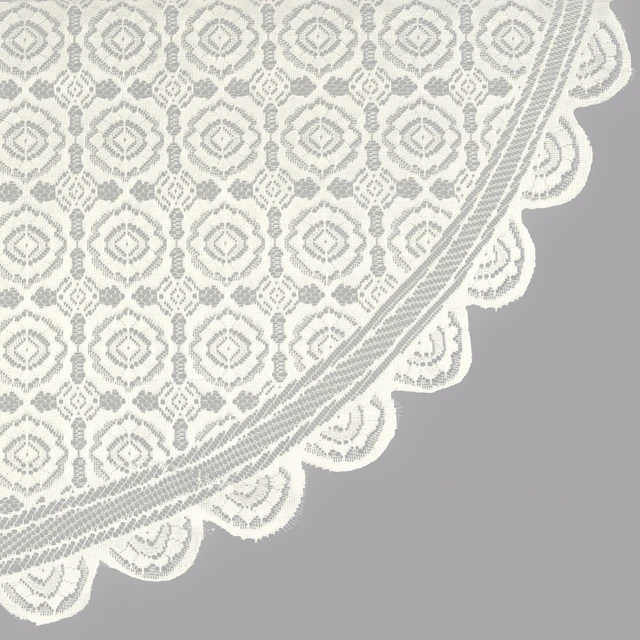 Alt view image 3 of 4 - Home Essentials 100% Polyester, Machine Washable, Shabby Chic, Vintage Tablecloth or Overlay 63" Round, Vintage Lace Cream