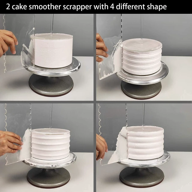 Alt view image 4 of 6 - Acrylic Cake Disc, Clear Cake Decorating Supplies with 8 Round Acrylic Discs,2 Icing Scraper And 4 Center Dowel For Make Your Cakes, Acrylic Discs For Icing Cakes(4.25/6.25/8.25/10.25 Inch)