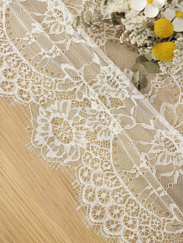 Alt view image 7 of 7 - Rustic Ivory Wedding Tablecloths Lace Chic Rectangular | Tablecloths for Wedding Reception Farmhouse Table Decorations 60x120 inch