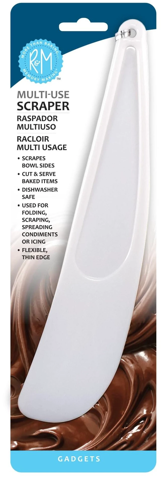 Main image of Bowl Scraper Spatula 10.75" Plastic Baking & Mixing Tool for Scraping Dough, Batter & Bowls