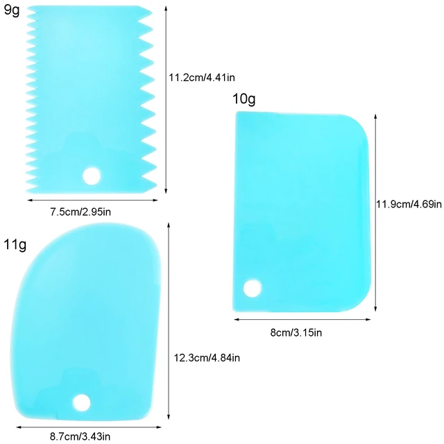 Alt view image 4 of 5 - 7PCS Plastic Thickened Palette Knife Pigment Scraper Set - Four Color Artistic Tool