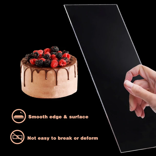Alt view image 3 of 7 - 4 Pcs Cake Scraper Set Acrylic Cake Decorating Supplies Large Transparent Cake Smoother for Icing Perfect for Butter Cream Frosting with 7 Different Shapes Durable