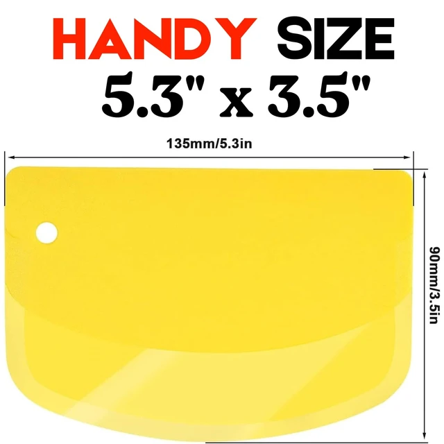 Alt view image 2 of 7 - Hard Bench Scraper Dough Scraper - 5.31x3.64'' BPA Free PP Plastic Pastry Bread Baking Making Tools, Cake Bowl Pastry Baking Supplies Cake Dough Fondant Icing Smoother, Green+Pink+White