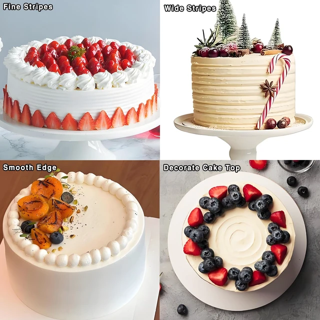 Alt view image 5 of 7 - 4 Pcs Cake Scraper Set Acrylic Cake Decorating Supplies Large Transparent Cake Smoother for Icing Perfect for Butter Cream Frosting with 7 Different Shapes Durable