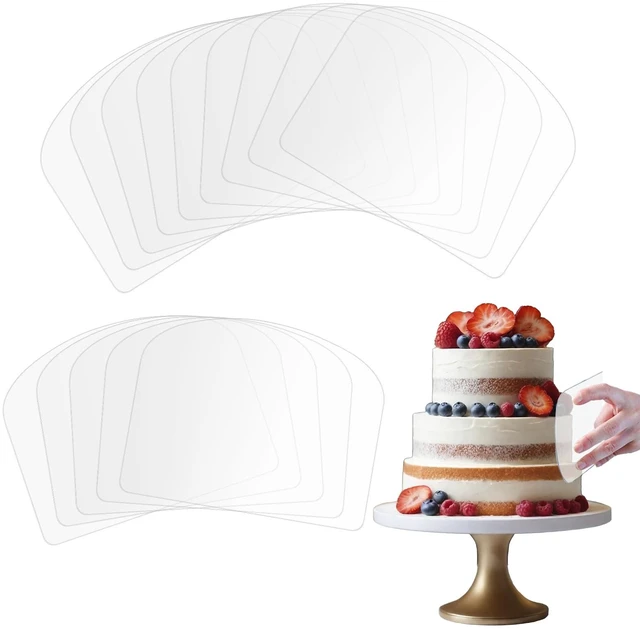 Main image of 15 Pcs Transparent Cake Cream Scraper Plastic Cake Scraper Flexible Spatula Plastic Scraper Tool Cake Smoother for Icing Fondant Smoother Supplies Acrylic Cake Scraper DIY Baking Tool